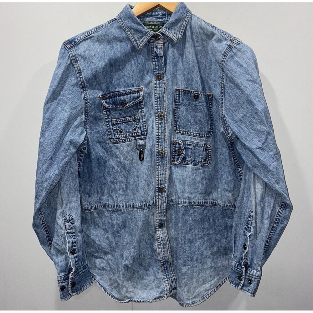 Vintage Dry Goods RARE Ralph Lauren Denim Utility Shirt Chore Jacket Workwear